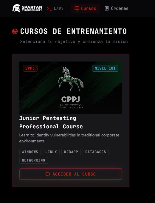 Catálogo de cursos de Spartan-Labs
