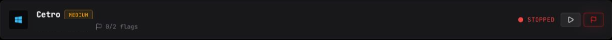 Stopped Task with controls for starting and submitting a flag